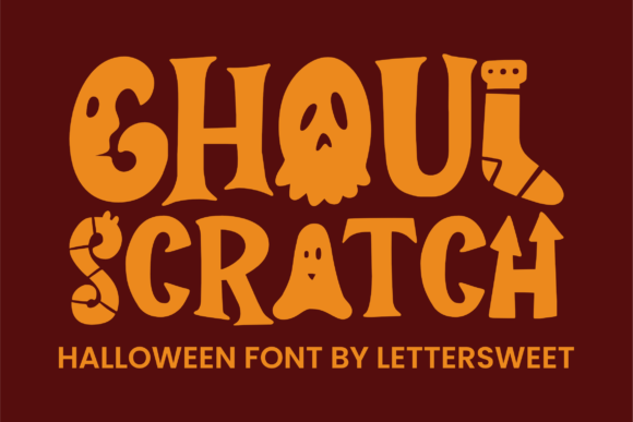 Ghoul Scratch: A Playful Halloween Display Font for Editorial Design