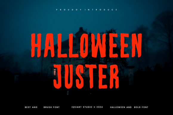 Halloween Juster: A Bold Brush-Style Font for Spooky Craft Projects
