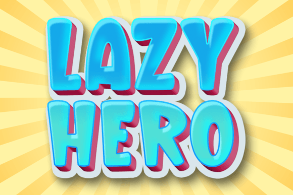 Lazy Hero: A Bold Display Font for Digital Branding