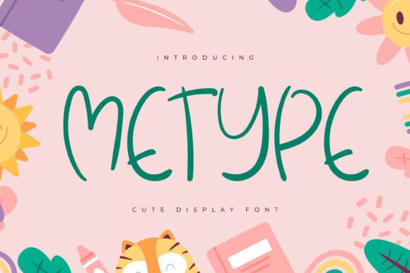 Metype: A Playful Display Font for Handmade Labels & Printables