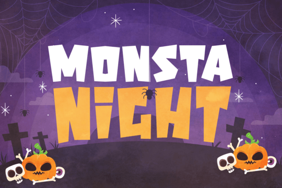 Monsta Night: A Halloween Display Font That Makes Your Handmade Goods Shine