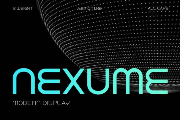 Nexume: A Futuristic Display Font for Handmade Brands