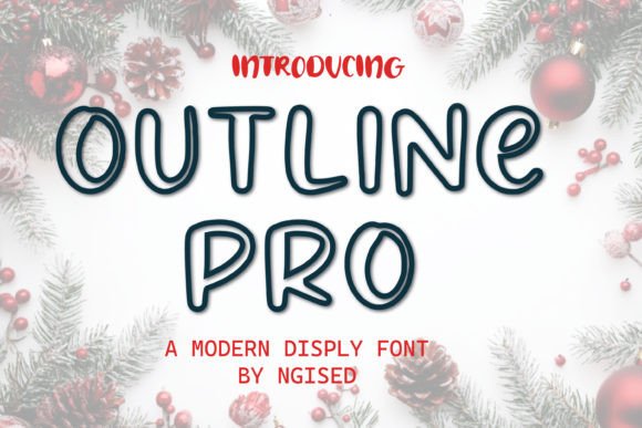 Outline Pro: A Bold Display Font for Handmade Brands