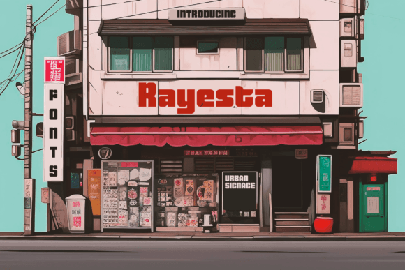Rayesta: A Display Typeface That Feels Like a City at Night