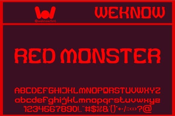 Red Monster: A Gothic Display Font That Commands Attention Online