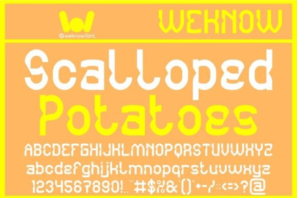 Scalloped Potatoes: A Playful Display Font for Digital Branding
