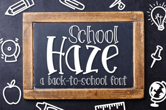 School Haze: A Playful Display Font for Handmade Labels & Printables