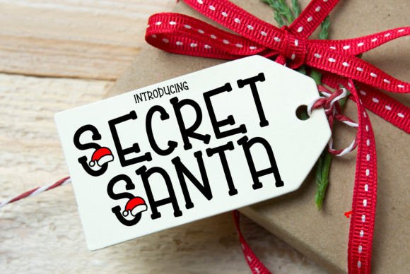 Secret Santa Font: Festive Display Type for Holiday Crafts