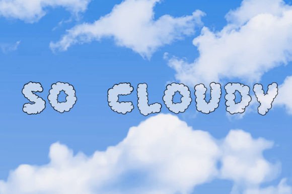 So Cloudy: A Playful Display Font for Moody, Memorable Branding