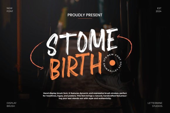 Stome Birth: A Bold, Handcrafted Display Font for Small Businesses